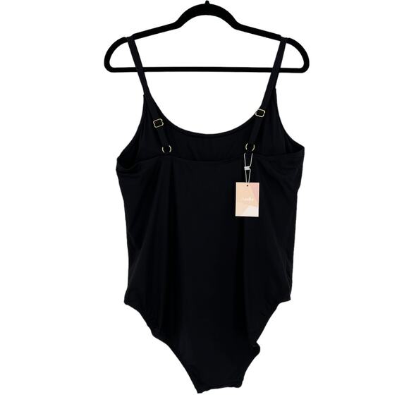 Andie Swim Womens Amalfi Black One Piece Swimsuit Plus Size XXXL 3XL - Picture 6 of 11